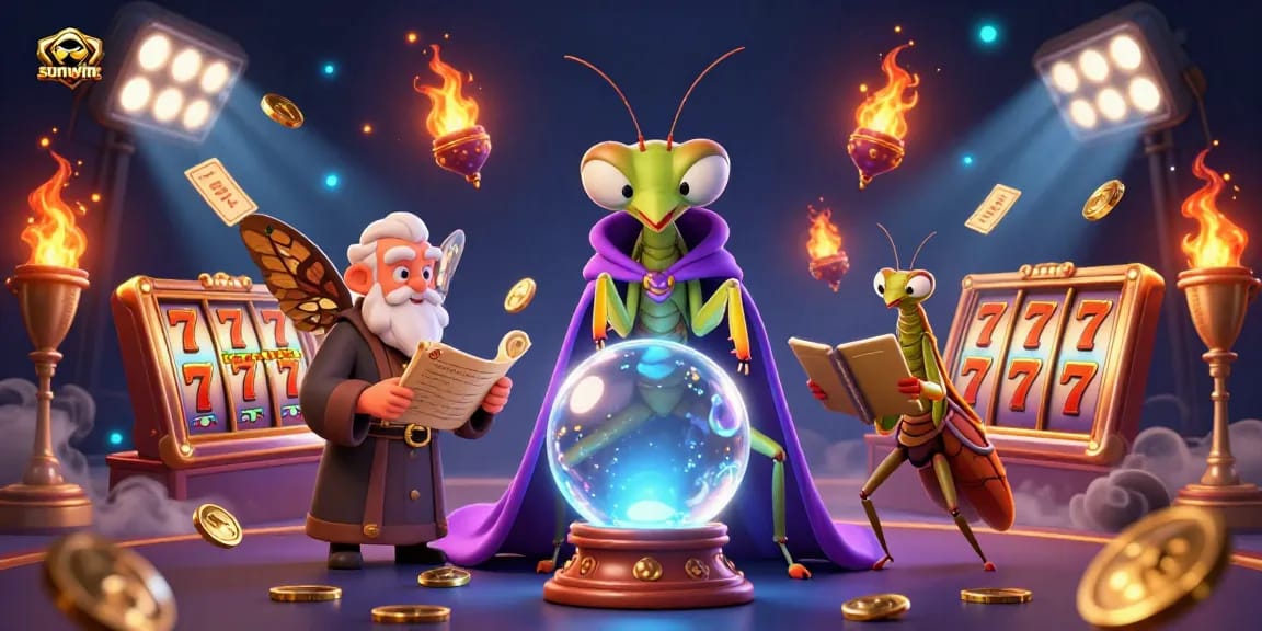 Experience exciting wins on Sunwin with an enchanting 3D casino scene featuring lively characters and captivating game elements.