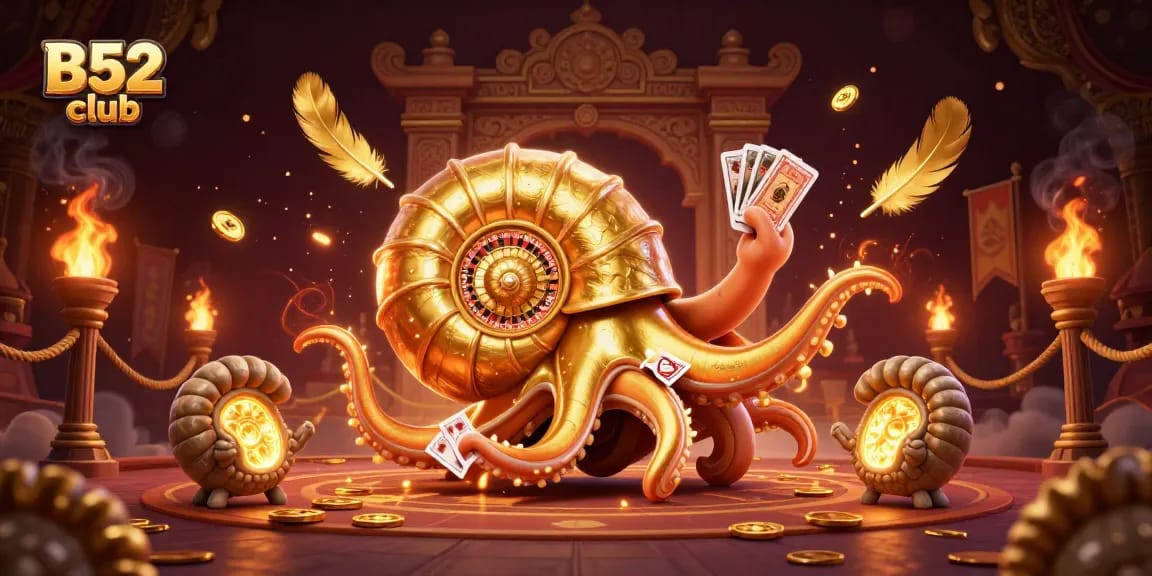 Play exciting games at B52 club with the giant nautilus roulette and glowing ammonites.
