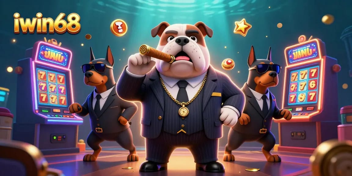 Experience thrilling gameplay at iwin68 with vibrant slot machines, mafia characters, and dazzling visuals.