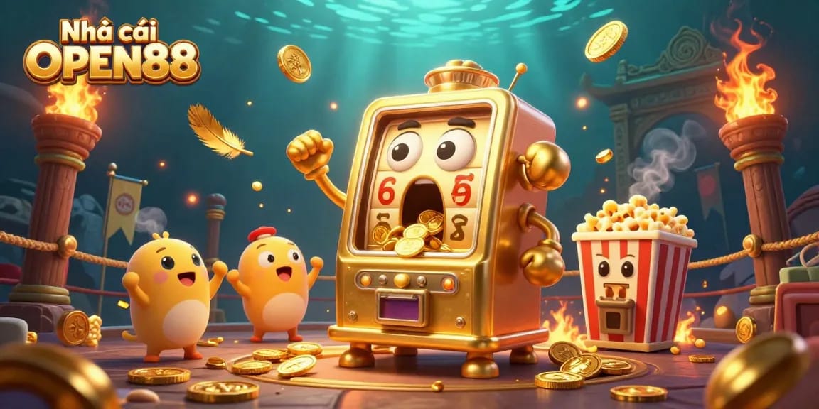 Spin to victory with Nhà cái OPEN88 and its thrilling slot machines and joyful celebration.