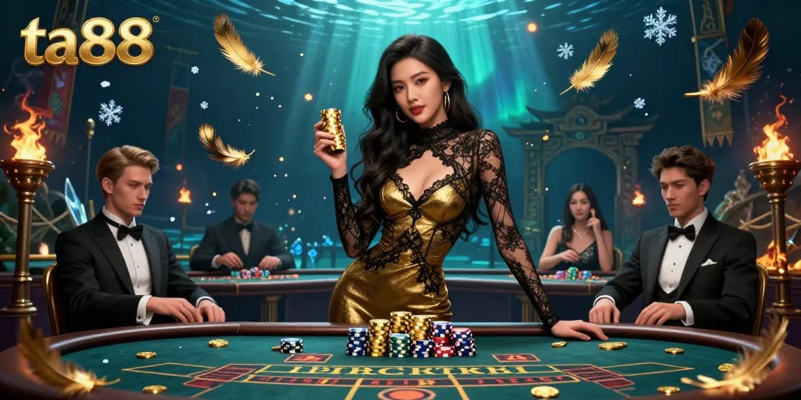 Play exciting baccarat at ta88 with high-value casino chips, exotic settings, and thrilling ambiance.