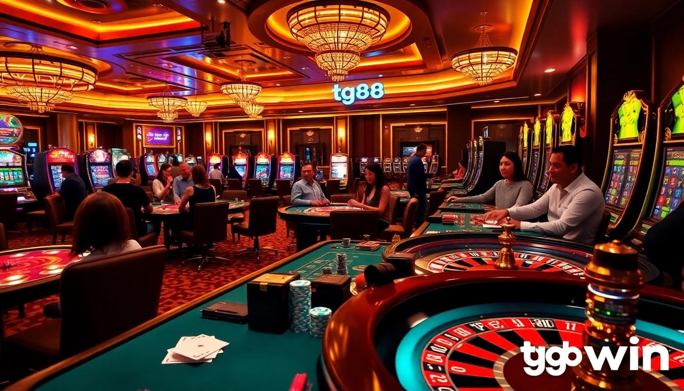 Experience the thrill of tg88 win at an exciting casino with vibrant game tables and slot machines.