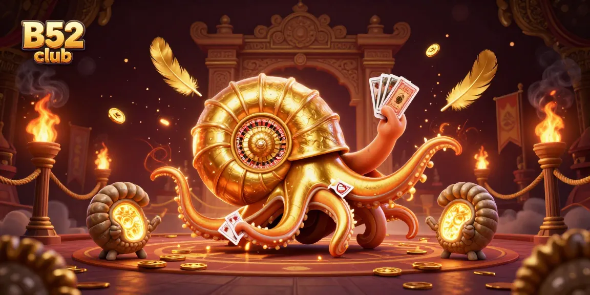 Play exciting games at B52 club with the giant nautilus roulette and glowing ammonites.