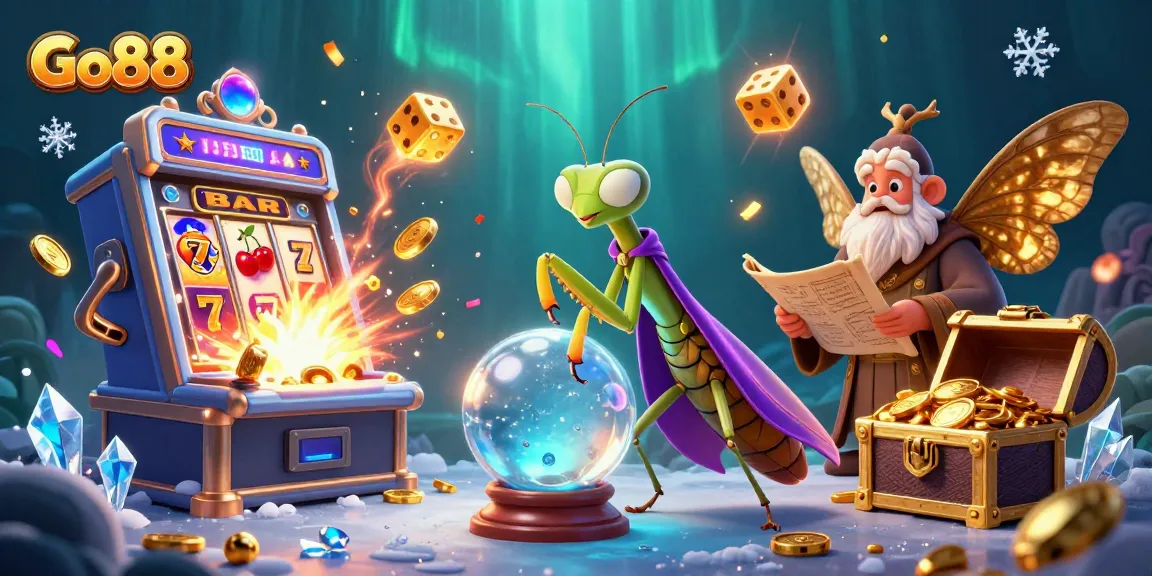 Experience Go88's thrilling casino games with a dynamic 3D illustration showcasing fortune and excitement.