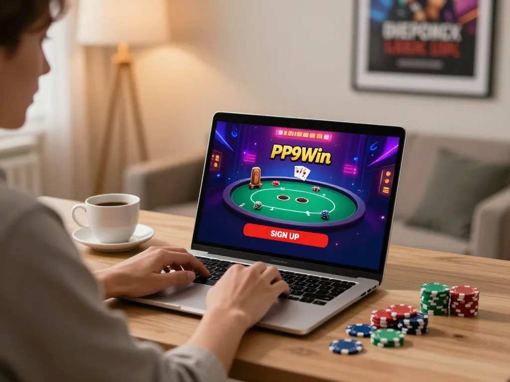 Experience the excitement of PP9Win Sign up with a vibrant online poker game setup