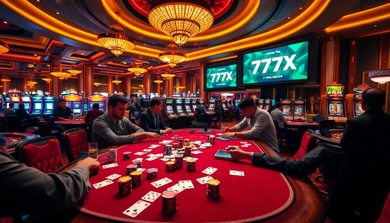 Experience the thrill of winning with the 777X app, showcasing an elegant casino atmosphere full of excitement.