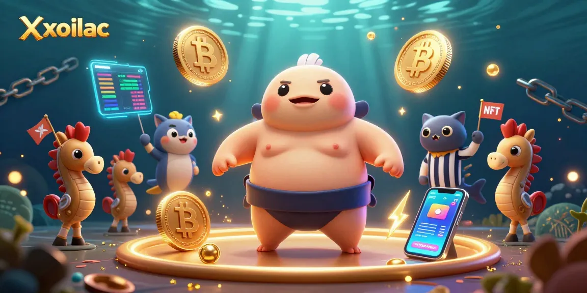 Engage with the vibrant xoilac underwater casino scene filled with cryptocurrency elements and lively characters.