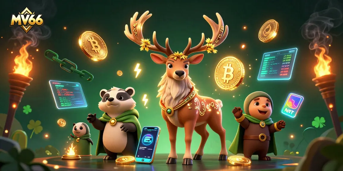 Engage with MV66 at the vibrant online casino featuring mystical characters and dynamic crypto elements.