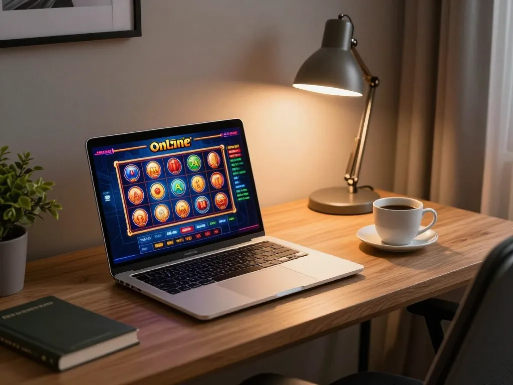 Engaging online casino experience with trang chủ SC88 app showcasing vibrant slots in a cozy home setup
