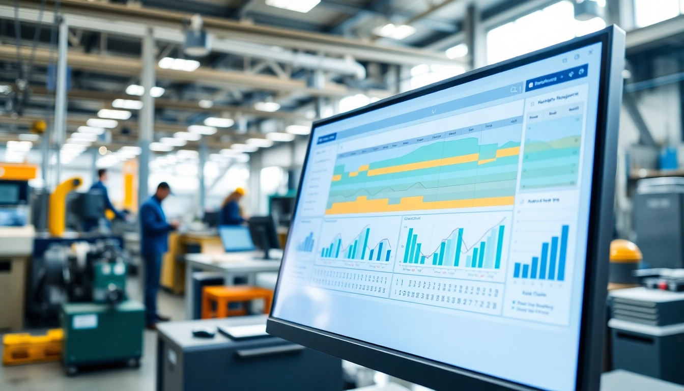 Streamlined manufacturing scheduling software interface enhances productivity in modern industrial workspace.