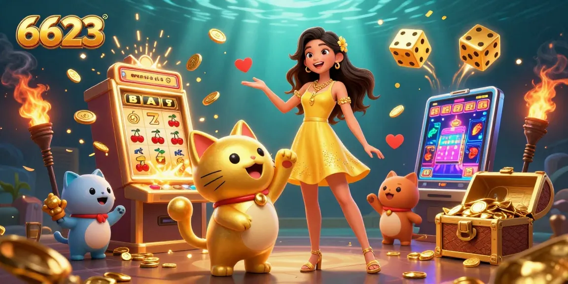 Engage with the exciting 6623 slot experience, featuring vibrant characters and dynamic jackpot elements.