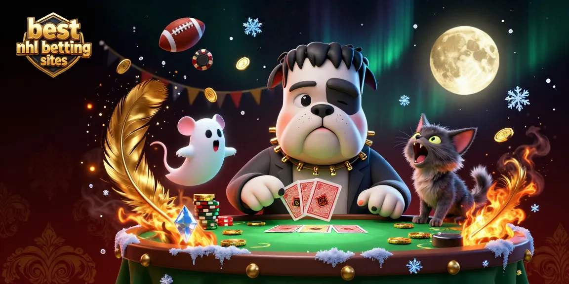 Experience thrilling moments at the best nhl betting sites with spooky characters and sports elements.