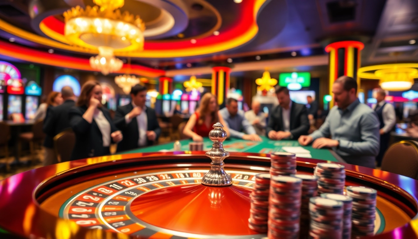 Permainan menarik slot gacor di meja roulette yang ramai.