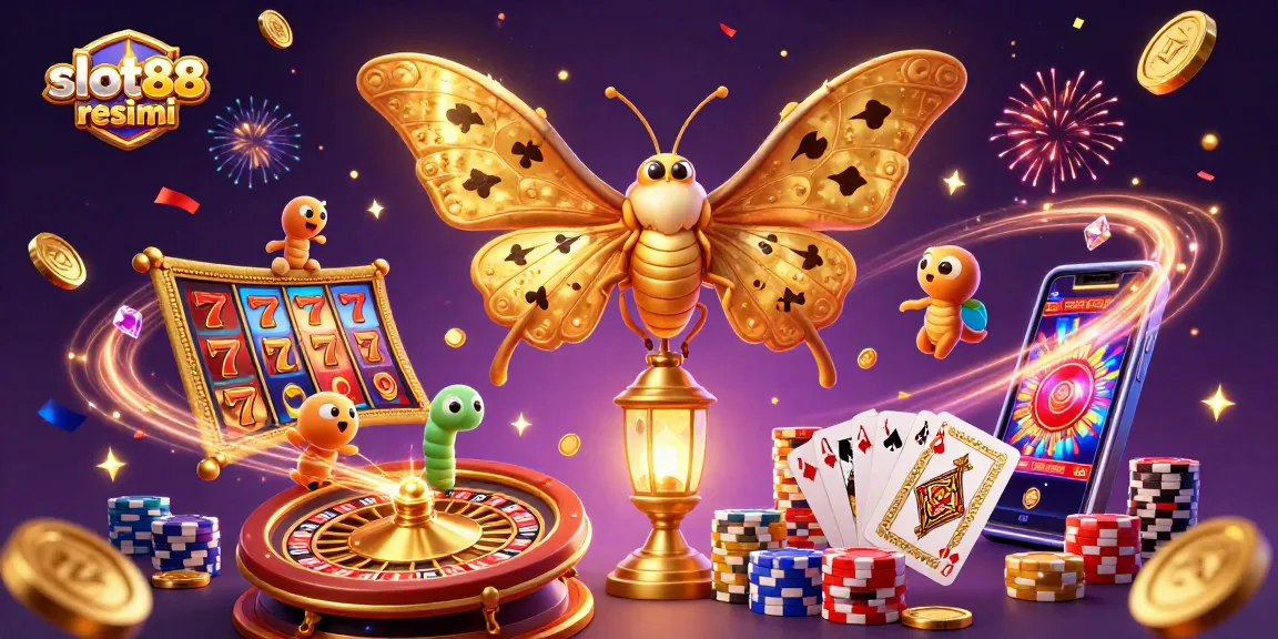 Experience the thrill of slot88 resmi gaming with vibrant scenes and dynamic casino elements.