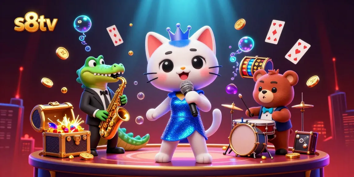 Experience thrilling excitement with s8tv's captivating casino scene featuring vibrant characters and engaging elements.