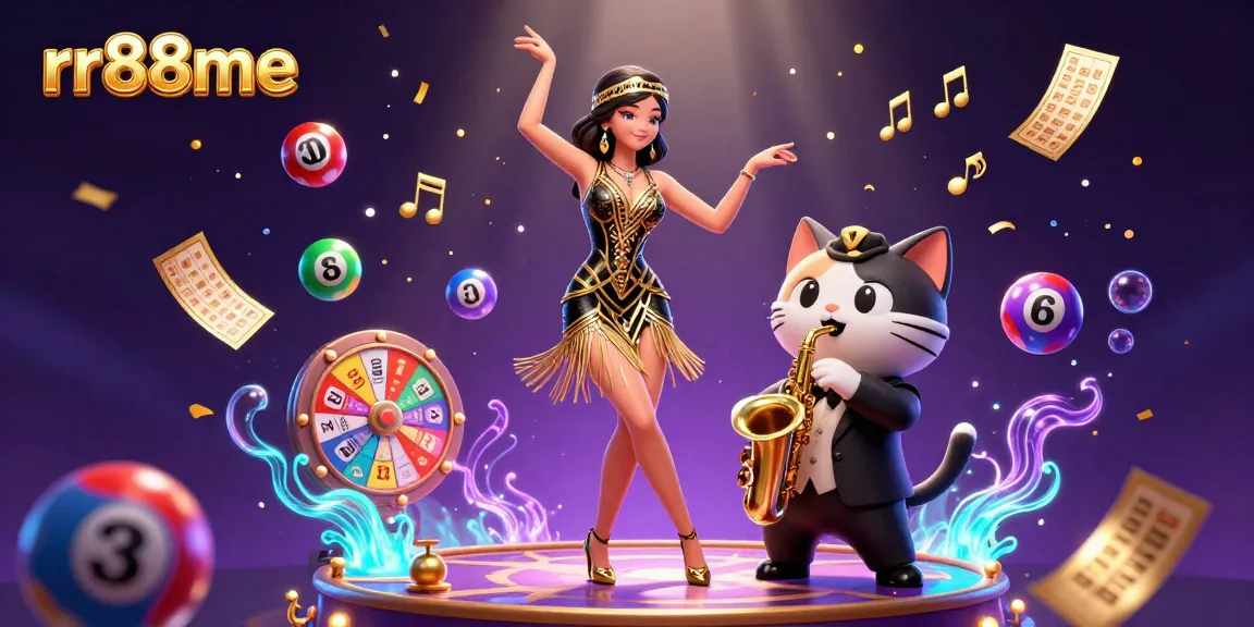Experience fun and excitement at rr88me with colorful lottery balls and vibrant casino game elements.