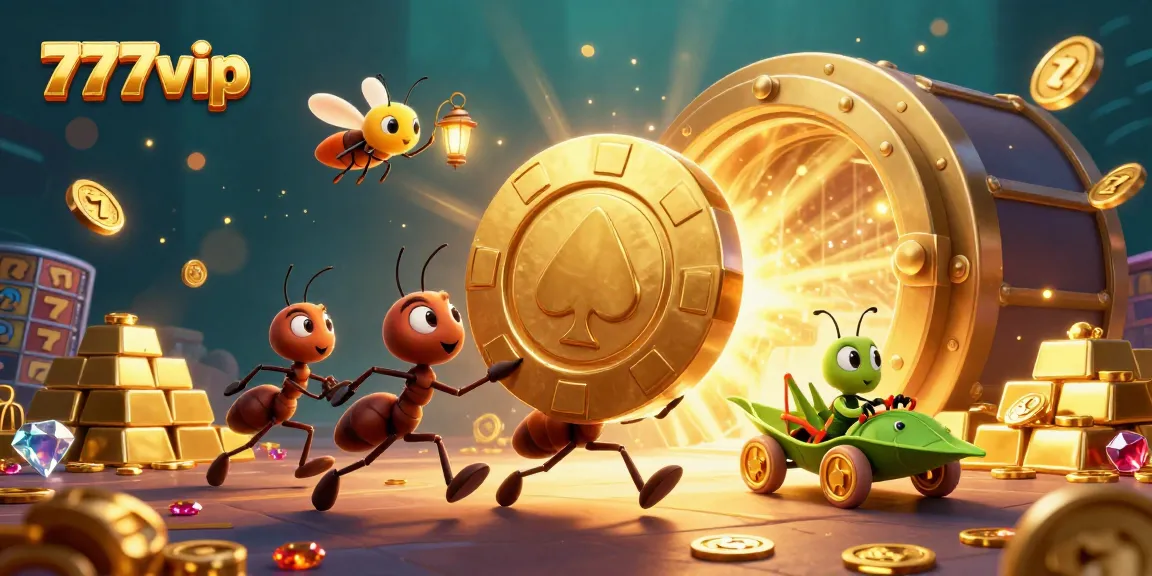 Experience the excitement of 777vip with ants in a casino heist, chasing big jackpots and treasures.