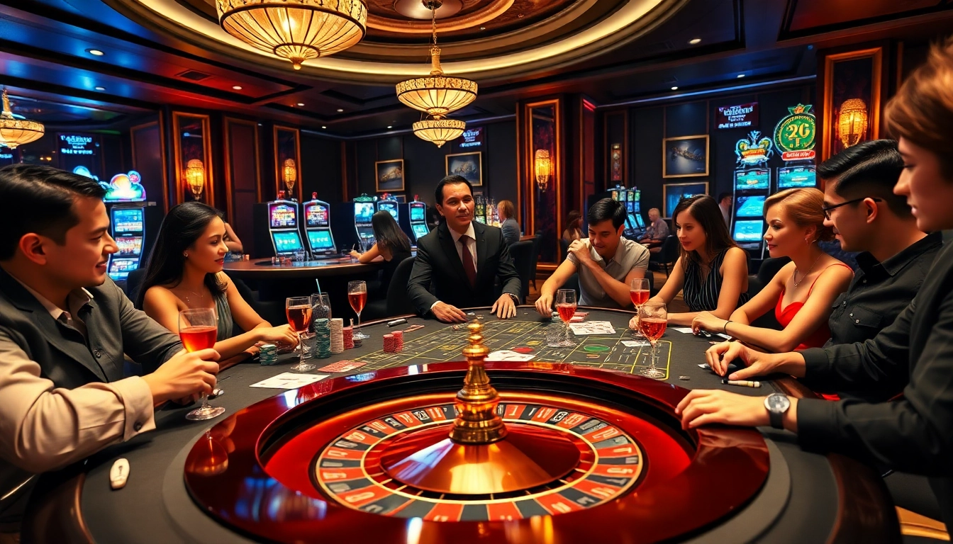 Engage in thrilling casino action at https://88vn.cn.com/ with poker chips, cards, and a vibrant roulette wheel.