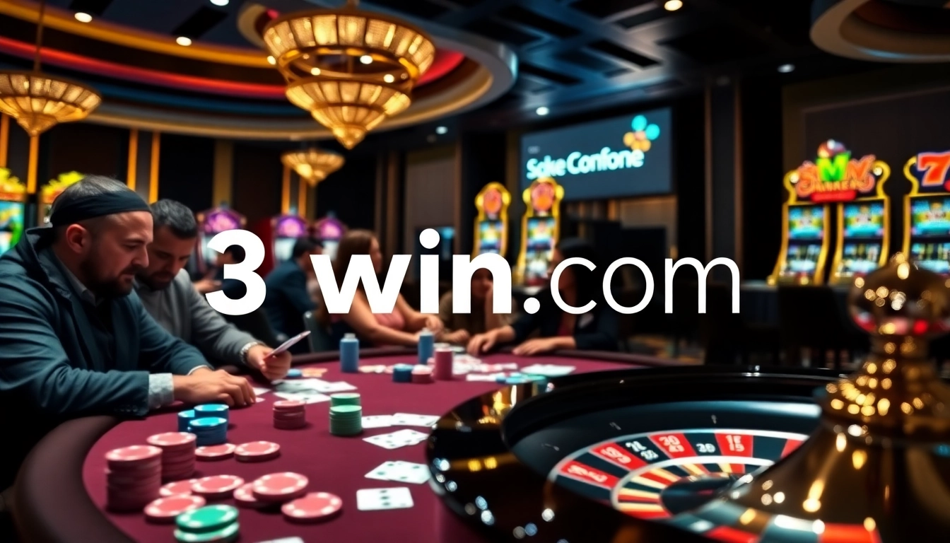 Engage with the thrilling atmosphere at 3win.com featuring vibrant casino games and poker strategies.