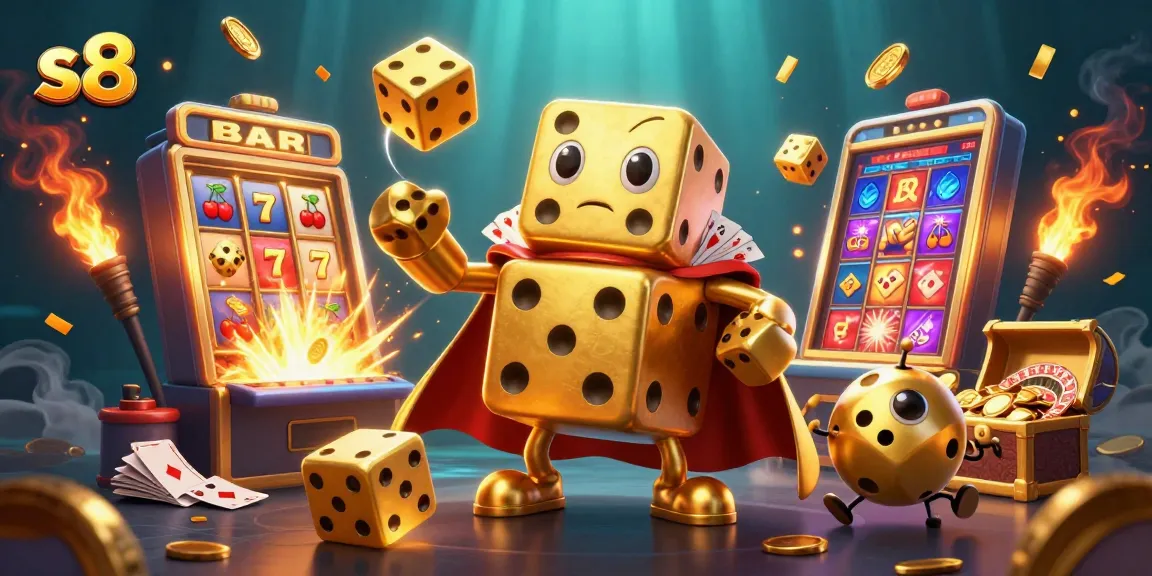 Engage with the thrilling world at s 8, featuring golden dice and a spectacular jackpot explosion.